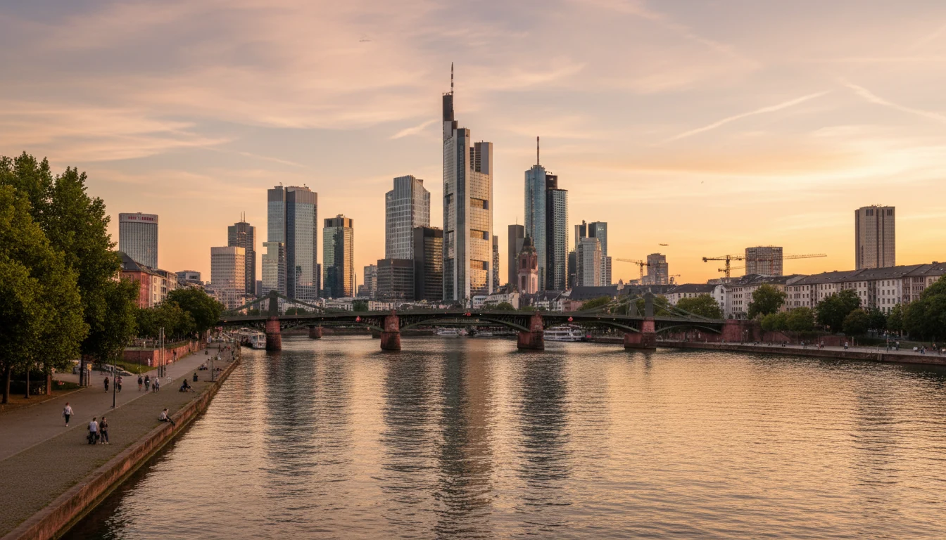 Skyline des Frankfurter Bankenviertels am Main